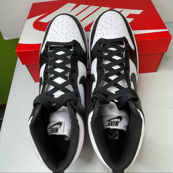 Nike Dunk High Retro Panda Mens Size 10 Sneakers - Picture 6 of 9